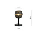 Malia Ln Sort/Gull bordlampe - Ø20 cm, E27, 230V, uten lyskilde