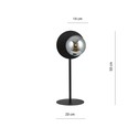 Oslo Ln Sort/Grafitt bordlampe - Ø14 cm, E14, 230V, uten lyskilde