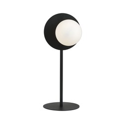 Bordlampe Oslo Ln Sort/Opal bordlampe - Ø15 cm, E14, 230V, uten lyskilde