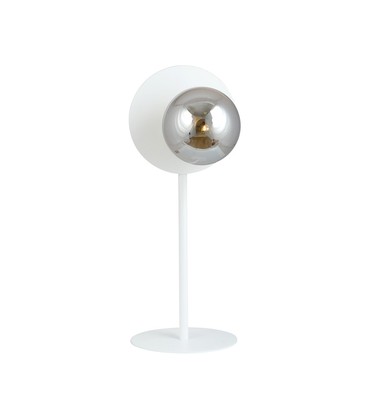 Oslo Ln Hvit/Grafitt bordlampe - Ø14 cm, E14, 230V, uten lyskilde