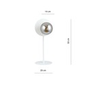 Oslo Ln Hvit/Grafitt bordlampe - Ø14 cm, E14, 230V, uten lyskilde
