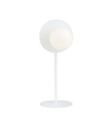 Oslo Ln Hvit/Opal bordlampe - Ø15 cm, E14, 230V, uten lyskilde
