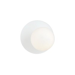 Vegglamper Oslo K1 Hvit/Opal vegglampe - Ø15 cm, E14, 230V, uten lyskilde