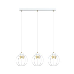 LED pendel Ajax 3 Hvit/Gull pendellampe - Ø18 cm, GU10, 230V, uten lyskilde