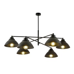 Lysekroner Maverick 6 Sort lysekrone - Ø22 cm, E27, 230V, uten lyskilde