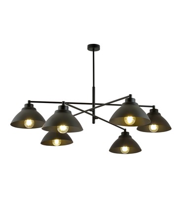 Maverick 6 Sort lysekrone - Ø22 cm, E27, 230V, uten lyskilde Maverick 6 Sort lysekrone - Ø22 cm, E27, 230V, uten lyskilde