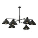 Maverick 6 Sort lysekrone - Ø22 cm, E27, 230V, uten lyskilde