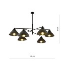 Maverick 6 Sort lysekrone - Ø22 cm, E27, 230V, uten lyskilde