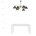 Maverick 6 Sort lysekrone - Ø22 cm, E27, 230V, uten lyskilde