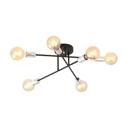 Taklamper Veken 6B Sølv taklampe - E27, 230V, uten lyskilde