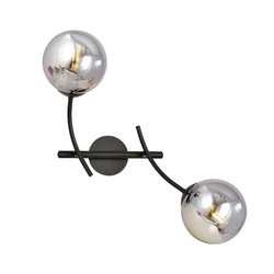 Vegglamper Hunter K2 Sort/Grafitt vegglampe - Ø14 cm, E14, 230V, uten lyskilde