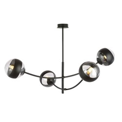 Taklamper Hunter 4 Sort/Stripe taklampe - Ø14 cm, E14, 230V, uten lyskilde