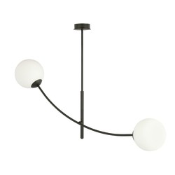 Taklamper Hunter 2 Sort/Opal taklampe - Ø15 cm, E14, 230V, uten lyskilde