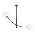 Hunter 2 Sort/Opal taklampe - Ø15 cm, E14, 230V, uten lyskilde