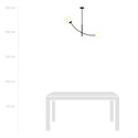 Hunter 2 Sort/Opal taklampe - Ø15 cm, E14, 230V, uten lyskilde