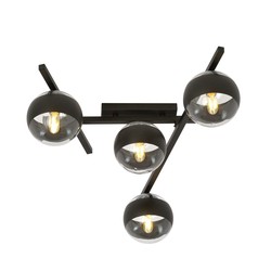 Taklamper Smart 4 Sort/Stripe taklampe - Ø15 cm, E14, 230V, uten lyskilde.