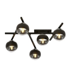 Taklamper Smart 5 Sort/Stripe taklampe - Ø15 cm, E14, 230V, uten lyspære
