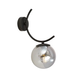 Vegglamper Boston K1 Sort/Grafitt vegglampe - Ø14 cm, E14, 230V, uten lyskilde