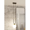 Glam 1 Svart/Opal pendellampe - Ø15 cm, E14, 230V, uten lyskilde
