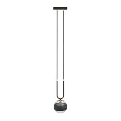 LED pendel Glam 1 Sort/Stripe pendellampe - Ø14 cm, E14, 230V, uten lyspære