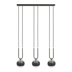 LED pendel Glam 3 Sort/Stripe pendellampe - Ø14 cm, E14, 230V, uten lyskilde