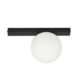 Taklamper Fit 1 Sort/Opal taklampe - Ø15 cm, E14, 230V, uten lyskilde
