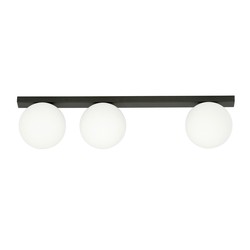 Taklamper Fit 3 Sort/Opal taklampe - Ø15 cm, E14, 230V, uten lyskilde