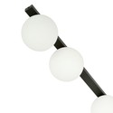Fit 3 Sort/Opal taklampe - Ø15 cm, E14, 230V, uten lyskilde