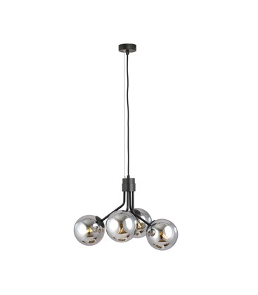 Nova 4 Sort/Grafitt pendellampe - Ø14 cm, E14, 230V, uten lyskilde