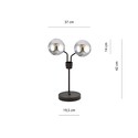 Nova LN2 Sort/Grafitt bordlampe - Ø14 cm, E14, 230V, uten lyskilde