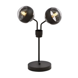 Bordlampe Nova LN2 Sort/Stripe bordlampe - Ø14 cm, E14, 230V, uten lyskilde