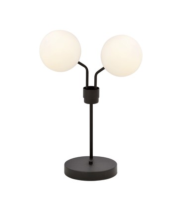 Nova LN2 Svart/Opal bordlampe - Ø15 cm, E14, 230V, uten lyskilde Nova LN2 Svart/Opal bordlampe - Ø15 cm, E14, 230V, uten lyskilde