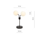 Nova LN2 Svart/Opal bordlampe - Ø15 cm, E14, 230V, uten lyskilde