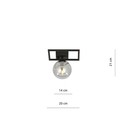 Imago 1E Sort/Grafitt taklampe - Ø14 cm, E14, 230V, uten lyskilde