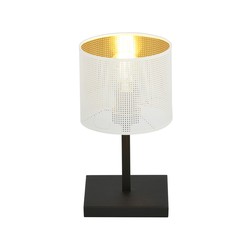 Bordlampe Jordan LN1 Hvit/Gull bordlampe - Ø15 cm, E27, 230V, uten lyspære