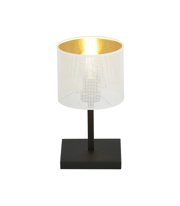 Jordan LN1 Hvit/Gull bordlampe - Ø15 cm, E27, 230V, uten lyspære Jordan LN1 Hvit/Gull bordlampe - Ø15 cm, E27, 230V, uten lyspære