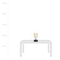 Jordan LN1 Hvit/Gull bordlampe - Ø15 cm, E27, 230V, uten lyspære