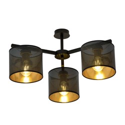 Taklamper Jordan 3 Sort/Gull taklampe - Ø15 cm, E27, 230V, uten lyskilde.