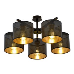 Taklamper Jordan 5 Sort/Gull taklampe - Ø15 cm, E27, 230V, uten lyskilde