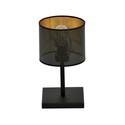 Jordan LN1 Sort/Gull bordlampe - Ø15 cm, E27, 230V, uten lyskilde