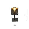 Jordan LN1 Sort/Gull bordlampe - Ø15 cm, E27, 230V, uten lyskilde
