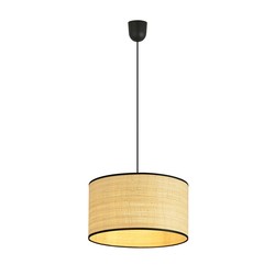 LED pendel Aston 1 Rattan pendellampe - Ø35 cm, E27, 230V, uten lyskilde