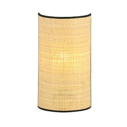 Innendørs vegglampe Aston K1 Rattan vegglampe - Ø18 cm, E14, 230V, uten lyskilde
