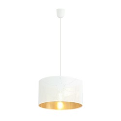 LED pendel Aston 1 Hvit/Gull pendellampe - Ø35 cm, E27, 230V, uten lyskilde