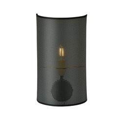 Innendørs vegglampe Aston K1 Sort/Gull vegglampe - Ø18 cm, E14, 230V, uten lyskilde