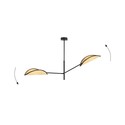 Vene 2 Sort/Rattan taklampe - Ø12 cm, E14, 230V, uten lyskilde