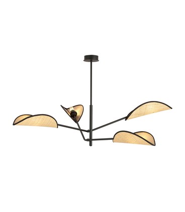 Vene 4 Sort/Rattan taklampe - Ø12 cm, E14, 230V, uten lyskilde. Vene 4 Sort/Rattan taklampe - Ø12 cm, E14, 230V, uten lyskilde.