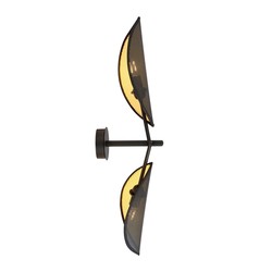 Innendørs vegglampe Vene K2 Sort/Gull vegglampe - Ø12 cm, E14, 230V, uten lyskilde