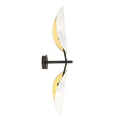 Innendørs vegglampe Vene K2 Hvit/Gull vegglampe - Ø12 cm, E14, 230V, uten lyskilde
