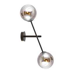 Innendørs vegglampe Linear K2 Sort/Grafit vegglampe - Ø14 cm, E14, 230V, uten lyskilde